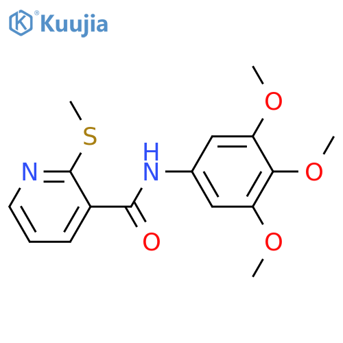 2-(methylsulfanyl)-N-(3,4,5-trimethoxyphenyl)pyri dine-3-carboxamide structure