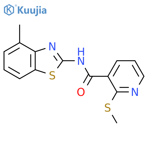 N-(4-Methylbenzo[d]thiazol-2-yl)-2-(methylthio)nicotinamide structure