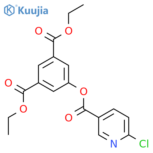 1,3-Diethyl 5-(6-chloropyridine-3-carbonyloxy)benzene-1,3-dicarboxylate structure