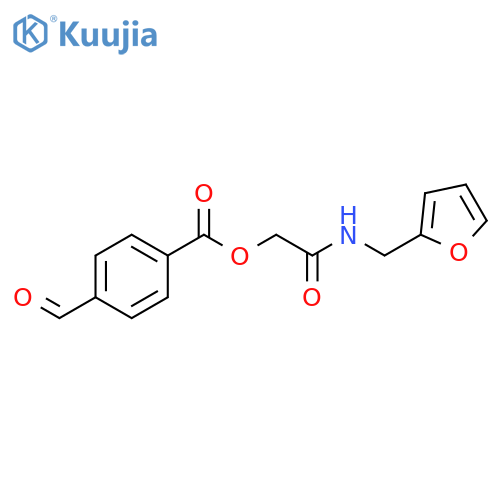 2-[(2-Furanylmethyl)amino]-2-oxoethyl 4-formylbenzoate structure