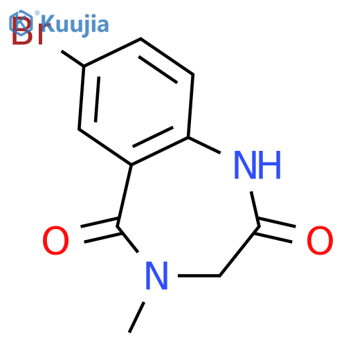 7-bromo-4-methyl-3,4-dihydro-1H-benzo[e][1,4]diazepine-2,5-dione structure