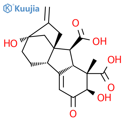 (1alpha,2beta,4bbeta,10beta)-2,7-dihydroxy-1-methyl-8-methylidene-3-oxogibb-4-ene-1,10-dicarboxylic acid structure