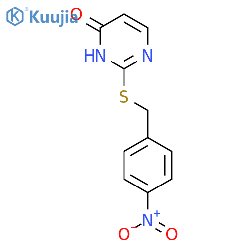 2-[(4-nitrophenyl)methylsulfanyl]-1h-pyrimidin-6-one structure