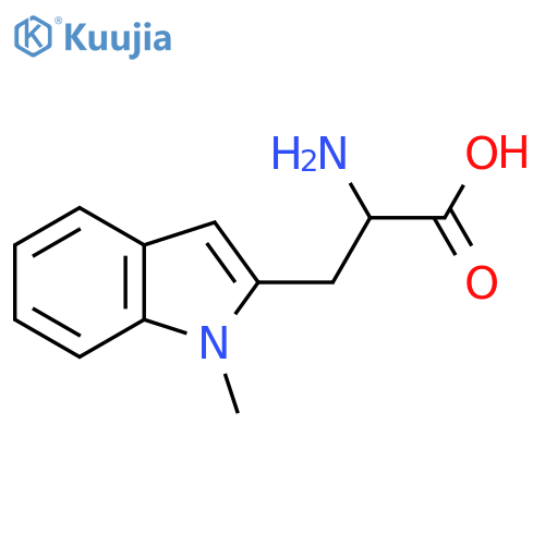 2-amino-3-(1-methyl-1H-indol-2-yl)propanoic acid structure