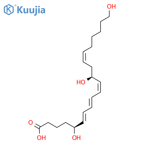 6,8,10,14-Eicosatetraenoicacid, 5,12,20-trihydroxy-, [S-[R*,R*-(E,E,Z,Z)]]- (9CI) structure