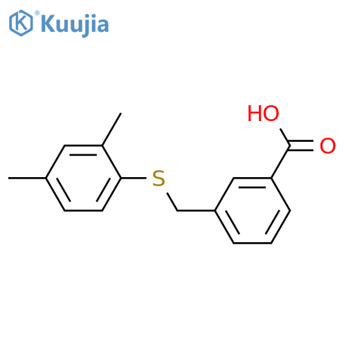 3-{(2,4-Dimethylphenyl)sulfanylmethyl}benzoic Acid structure