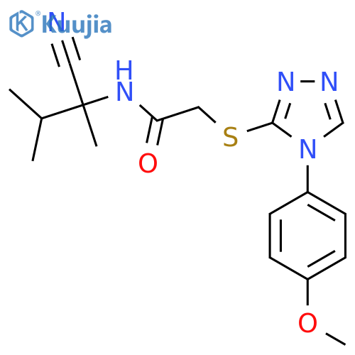 N-(1-cyano-1,2-dimethylpropyl)-2-{[4-(4-methoxyphenyl)-4H-1,2,4-triazol-3-yl]sulfanyl}acetamide structure