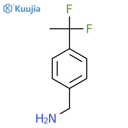 [4-(1,1-difluoroethyl)phenyl]methanamine structure