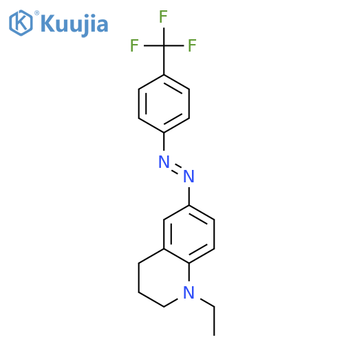 QUINOLINE, 1-ETHYL-1,2,3,4-TETRAHYDRO-6-[[4-(TRIFLUOROMETHYL)PHENYL]AZO]- structure