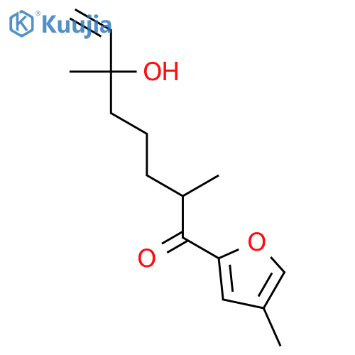 6-Hydroxy-2,6-dimethyl-1-(4-methyl-2-furyl)-7-octen-1-one structure