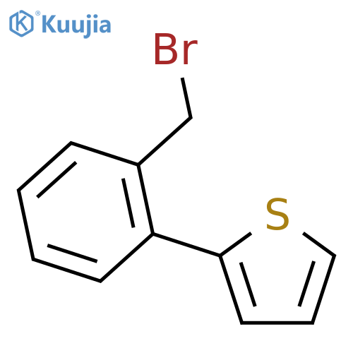 2-(Thien-2-yl)benzyl bromide, 1-(Bromomethyl)-2-(thien-2-yl)benzene structure