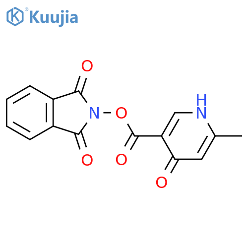 1,3-dioxo-2,3-dihydro-1H-isoindol-2-yl 6-methyl-4-oxo-1,4-dihydropyridine-3-carboxylate structure