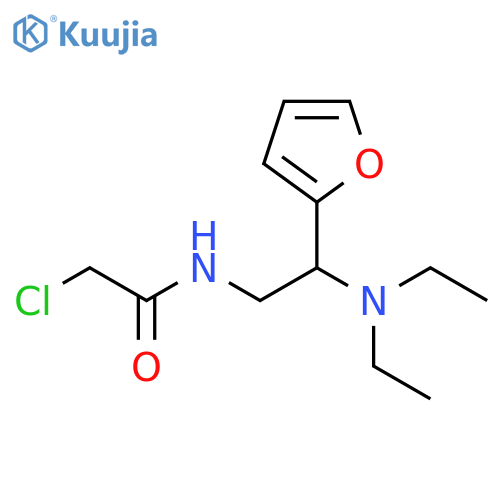 2-chloro-N-2-(diethylamino)-2-(furan-2-yl)ethylacetamide structure