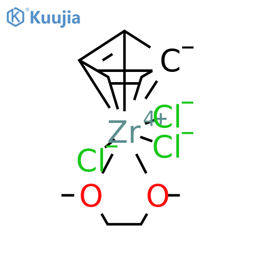 Zirconium, trichloro(η5-2,4-cyclopentadien-1-yl)[1,2-di(methoxy-κO)ethane]- structure