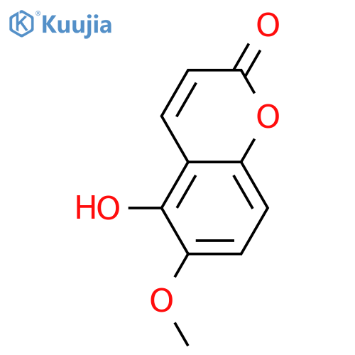5-Hydroxy-6-methoxy-2H-1-benzopyran-2-one structure