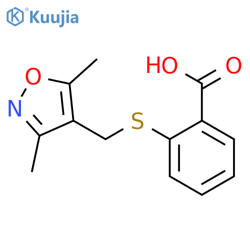 2-{(Dimethyl-1,2-oxazol-4-yl)methylsulfanyl}benzoic Acid structure