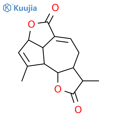 (2aR)-6,6aα,7,9aβ,9bα,9cα-Hexahydro-1,7α-dimethyl-4H-azuleno[1,8-bc:4,5-b']difuran-4,8(2aH)-dione structure