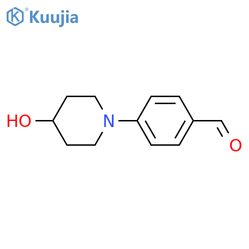 4-(4-Hydroxypiperidin-1-yl)benzaldehyde structure