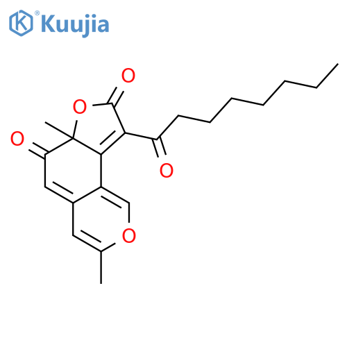 (R)-3,6a-Dimethyl-9-(1-oxooctyl)-6H-furo[2,3-h]-2-benzopyran-6,8(6aH)-dione structure