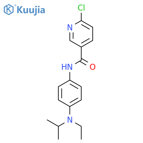 6-chloro-N-[4-[ethyl(propan-2-yl)amino]phenyl]pyridine-3-carboxamide structure