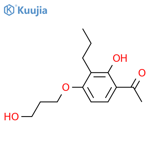 Ethanone, 1-[2-hydroxy-4-(3-hydroxypropoxy)-3-propylphenyl]- structure