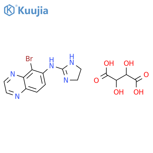 5-Bromo-6-(2-imidazolin-2-ylamino)quinoxaline D-tartrate structure