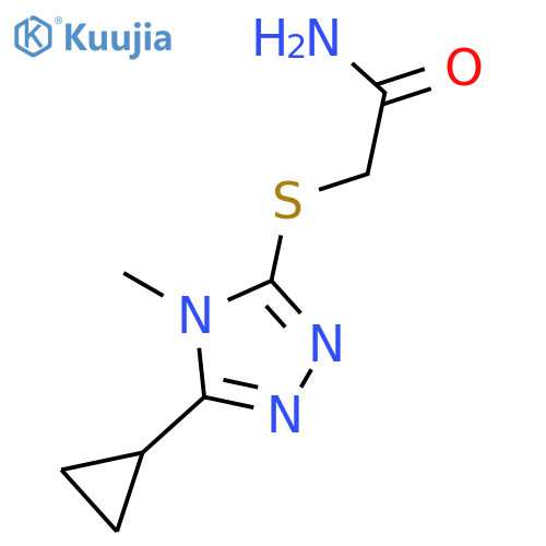 Acetamide,2-[(5-cyclopropyl-4-methyl-4H-1,2,4-triazol-3-yl)thio]- structure
