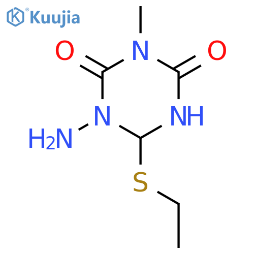 1-Amino-6-(ethylthio)-3-methyl-1,3,5-triazine-2,4(1H,3H)-dione structure