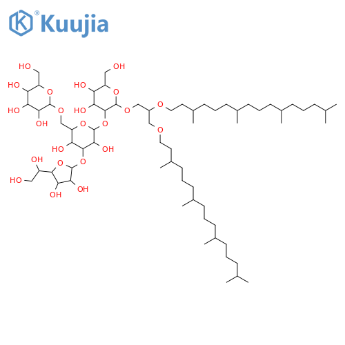 Archaeol; 1-O-[α-D-Galactofuranosyl-(1→3)-[β-D-galactopyranosyl-(1→6)]-α-D-mannopyranosyl-(1→2)-α-D-galactopyranoside] structure