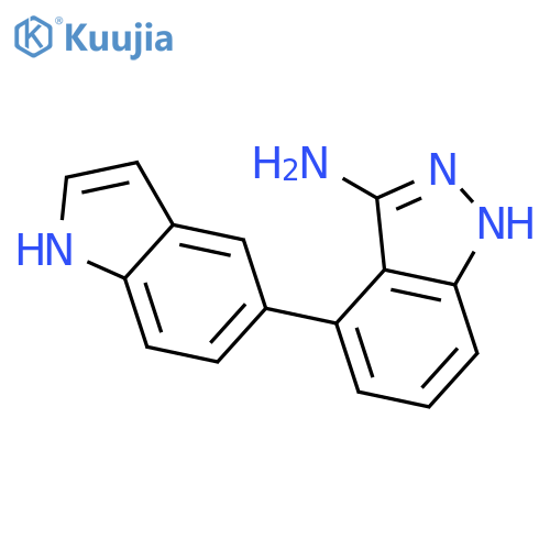1H-INDAZOL-3-AMINE, 4-(1H-INDOL-5-YL)- structure