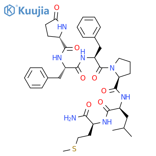 (Pyr 6,Pro9)-Substance P (6-11) Pyr-Phe-Phe-Pro-Leu-Met-NH2 structure
