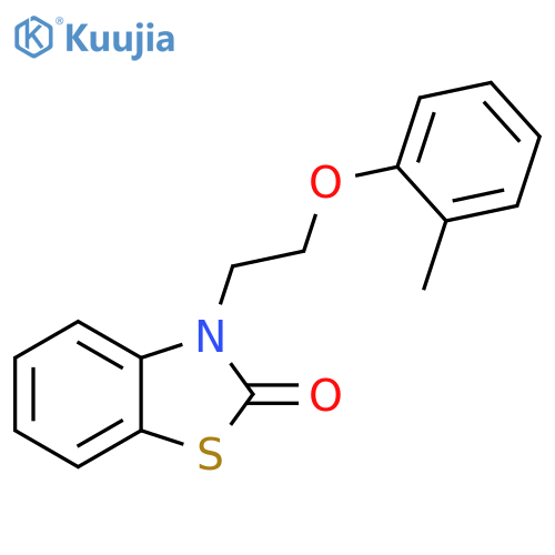 3-2-(2-methylphenoxy)ethyl-2,3-dihydro-1,3-benzothiazol-2-one structure