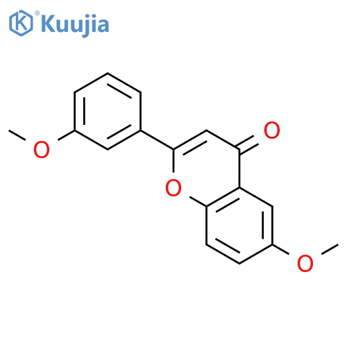 4H-1-Benzopyran-4-one,6-methoxy-2-(3-methoxyphenyl)- structure