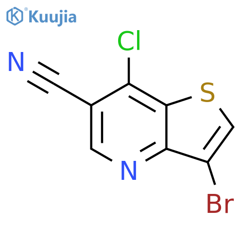 3-Bromo-7-chlorothieno[3,2-b]pyridine-6-carbonitrile structure