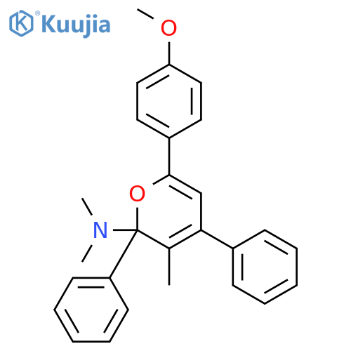2H-Pyran-2-amine, 6-(4-methoxyphenyl)-N,N,3-trimethyl-2,4-diphenyl- structure