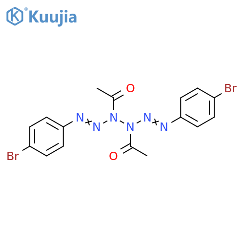 Acetic acid, 2-acetyl-1,2-bis[2-(4-bromophenyl)diazenyl]hydrazide structure