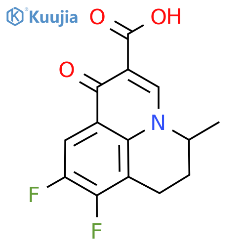 8,9-Difluoro-5-methyl-1-oxo-1,5,6,7-tetrahydropyrido[3,2,1-ij]quinoline-2-carboxylic acid structure