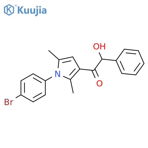 Ethanone,1-[1-(4-bromophenyl)-2,5-dimethyl-1H-pyrrol-3-yl]-2-hydroxy-2-phenyl- structure