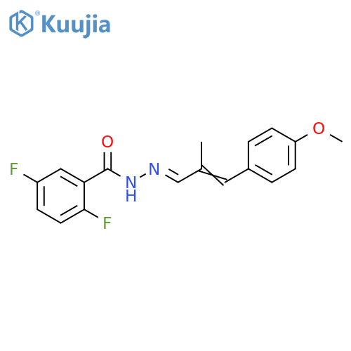 Benzoic acid, 2,5-difluoro-,(2E)-[3-(4-methoxyphenyl)-2-methyl-2-propenylidene]hydrazide structure