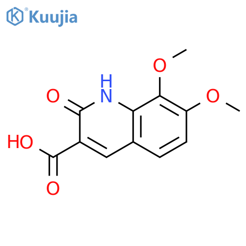 3-Quinolinecarboxylic acid, 1,2-dihydro-7,8-dimethoxy-2-oxo- structure