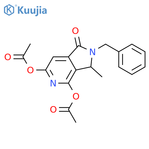 2-benzyl-3-methyl-1-oxo-2,3-dihydro-1H-pyrrolo[3,4-c]pyridine-4,6-diyl diacetate structure