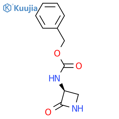 Carbamic acid, (2-oxo-3-azetidinyl)-, phenylmethyl ester, (S)- structure