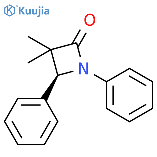 2-Azetidinone, 3,3-dimethyl-1,4-diphenyl-, (S)- structure