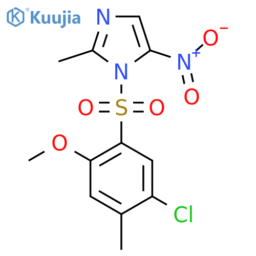 1-(5-chloro-2-methoxy-4-methylbenzenesulfonyl)-2-methyl-5-nitro-1H-imidazole structure