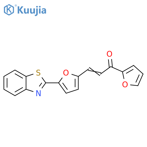 (2E)-3-[5-(1,3-benzothiazol-2-yl)furan-2-yl]-1-(furan-2-yl)prop-2-en-1-one structure