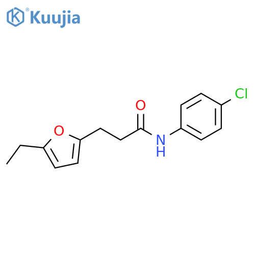 N-(4-chlorophenyl)-3-(5-ethylfuran-2-yl)propanamide structure
