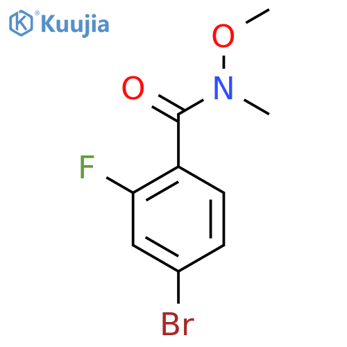 4-Bromo-2-fluoro-N-methoxy-N-methylbenzamide structure