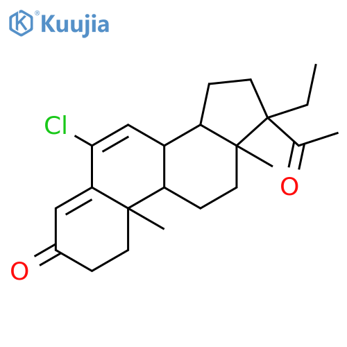 (17alpha)-17-acetyl-6-chloropregna-4,6-dien-3-one structure