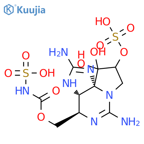 Carbamic acid,N-sulfo-,C-[[(3aS,4R,9S,10aS)-2,6-diamino-3a,4,9,10-tetrahydro-10,10-dihydroxy-9-(sulfooxy)-1H,8H-pyrrolo[1,2-c]purin-4-yl]methyl]ester structure