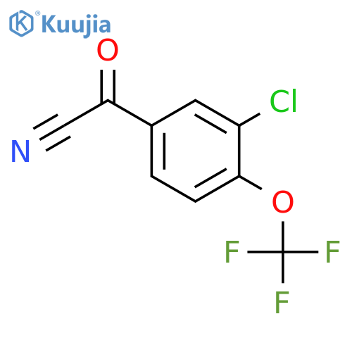 (3-chloro-4-trifluoromethoxy-phenyl)-oxo-acetonitrile structure